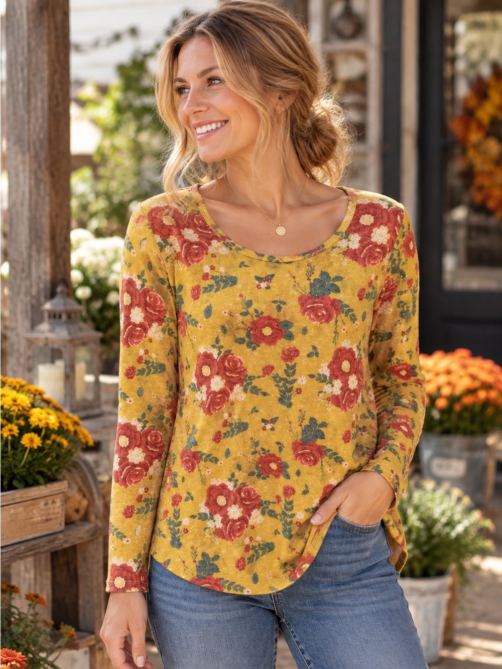 Unicorn Lularoe Lynnae Sweater material Floral Top